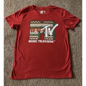 Women's MTV Holiday t-shirt; Size Medium